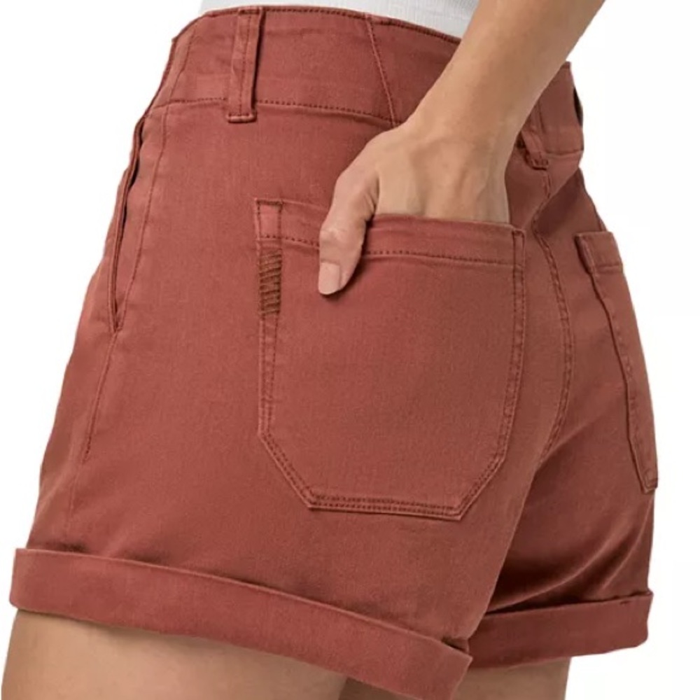 PAIGE Brooklyn High Waist Shorts with Cuffed Hem - Picture 3 of 10